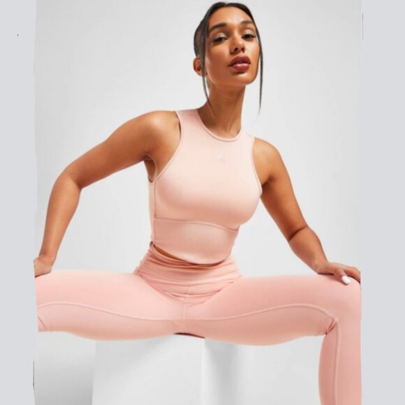 Brand New adidas Training Hyperglam ribbed Cut-Out crop top - Picture 2 of 16